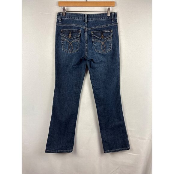 Calvin Klein Womens Size 4 Bootcut Jeans Dark Wash Denim Classic Fit - Picture 4 of 5